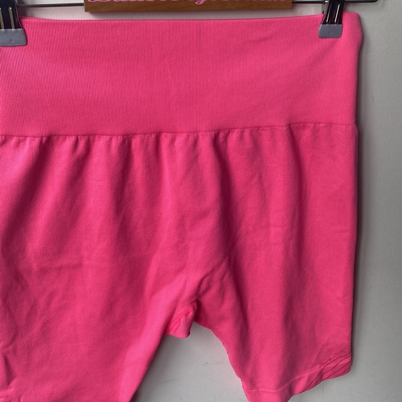 (A55) NEW JoyLab Women's High-Rise Seamless Bike Shorts 7", Pink, Size M, NWOT - Picture 6 of 9